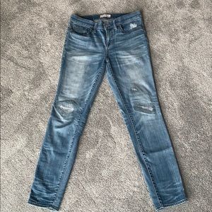 Madewell High Rise Skinny Distressed Jeans